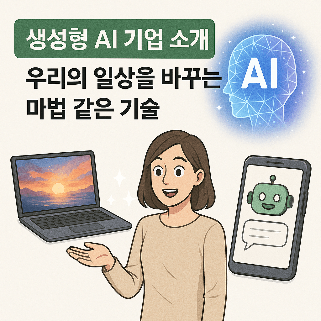 생성형 AI 기업 소개 우리의 일상을 바꾸는 마법 같은 기술